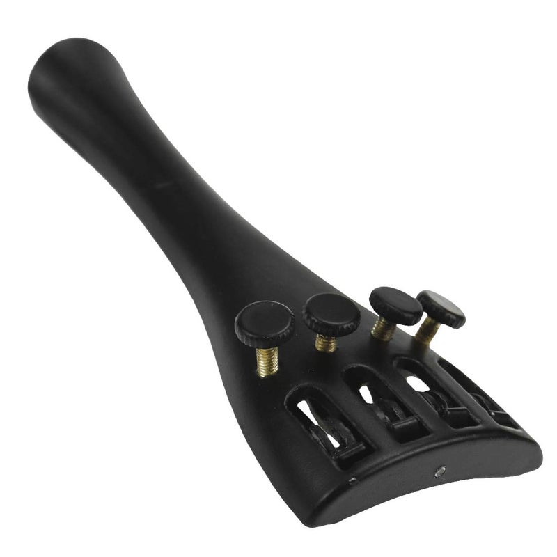 Xiaoyztan 1/4 Violin Tailpiece, Aluminum Alloy Violin Black Tail Piece Built with 4 Pcs Fine Tuners - Image 1